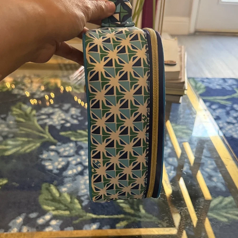 Tory Burch Geometric Blue and Green Women's Bag
